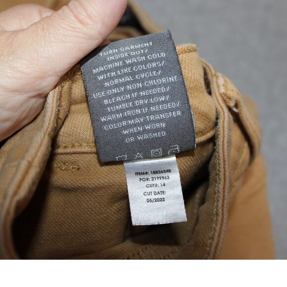 Torrid Button Up Camel Jeans Size 24Reg Fray leg - Picture 9 of 9